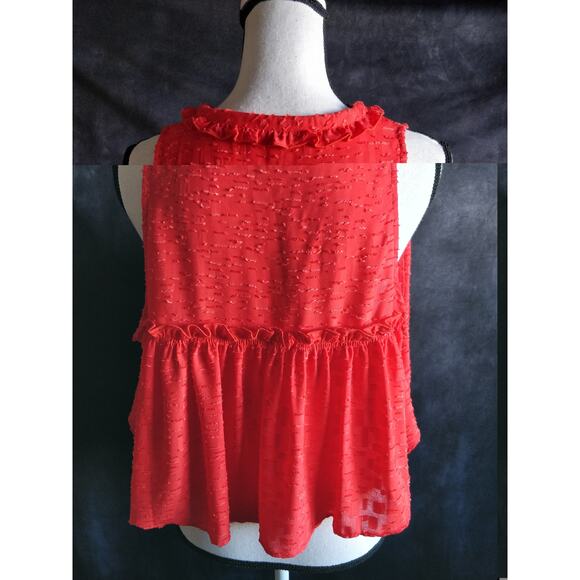 IRO Ragnhild Sleeveless Textured Boxy Top Orange S - Picture 8 of 13